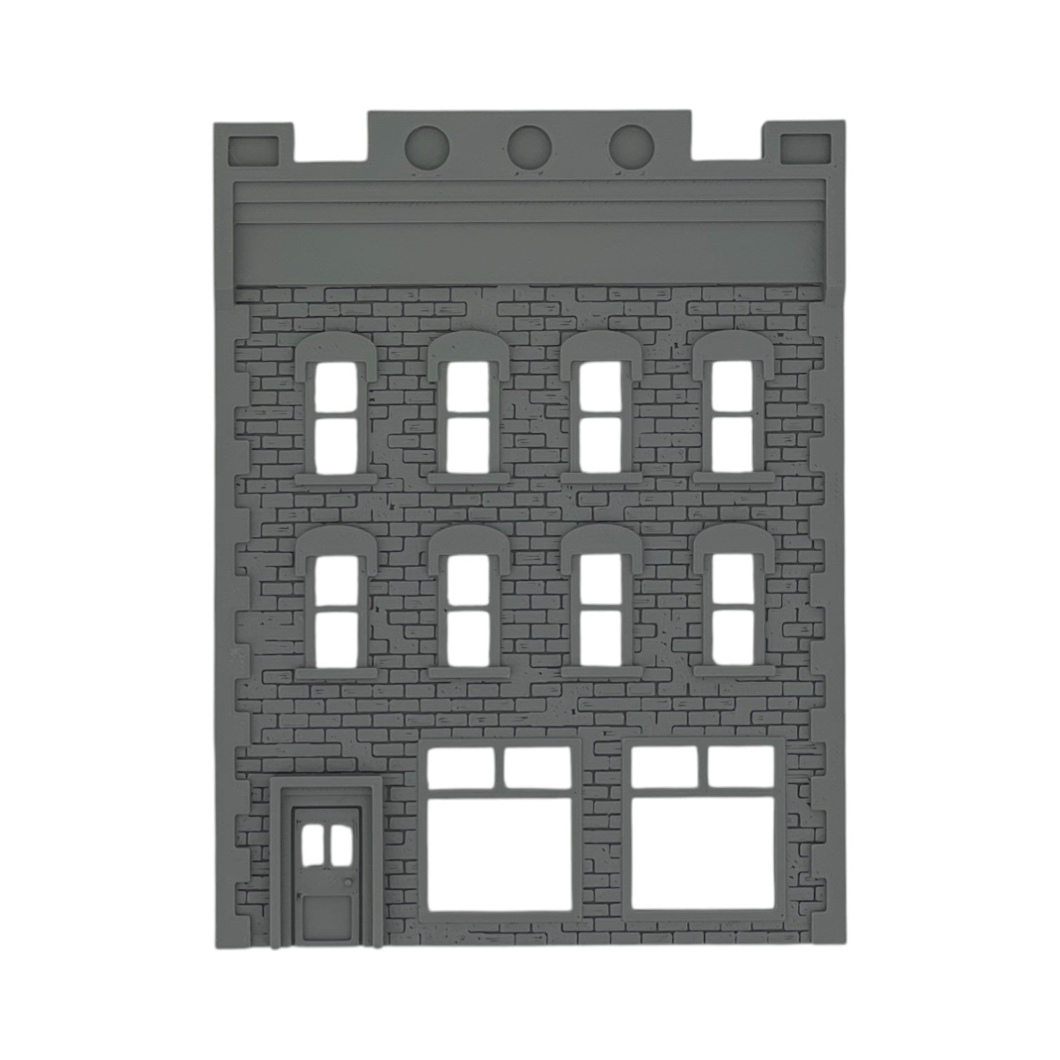 Front View - Scale Model of Backdrop Building BG #4 by Model Scenery 