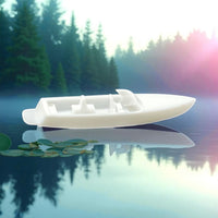 Side View - Scale Model of 19' Criss Craft Ski Speed Boat by Model Scenery World