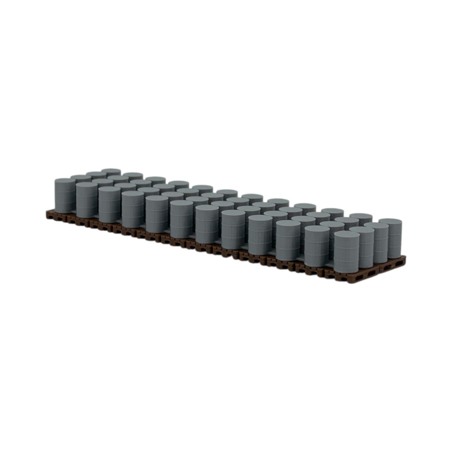 Sider View - Scale Model of a 48 Barrel Drum & Pallet Load by Model Scenery World