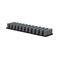 Sider View - Scale Model of a 48 Barrel Drum & Pallet Load by Model Scenery World