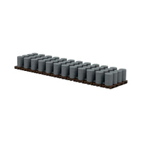 Sider View - Scale Model of a 48 Barrel Drum & Pallet Load by Model Scenery World