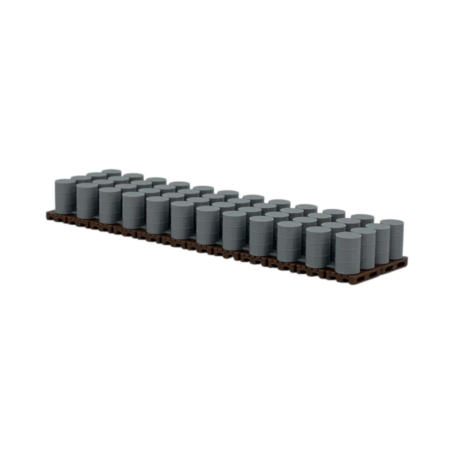 Sider View - Scale Model of a 48 Barrel Drum & Pallet Load by Model Scenery World