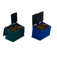 Side View - Scale Model of Dumpster Set with Loads by Model Scenery World