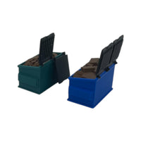 Side View - Scale Model of Dumpster Set with Loads by Model Scenery 