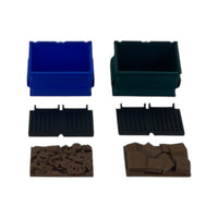 Easy to Assemble - Scale Model of Dumpster Set with Loads by Model Scenery 