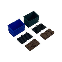 Parts of the set - Scale Model of Dumpster Set with Loads by Model Scenery 