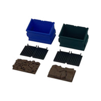 Modeled in Color - Scale Model of Dumpster Set with Loads by Model Scenery 