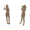 Front Side View - Scale Model Figures of Photo Girls - Selfie Girl and Camera Girl by Model Scenery World