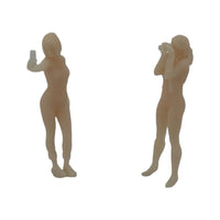 Front Side View - Scale Model Figures of Photo Girls - Selfie Girl and Camera Girl by Model Scenery World
