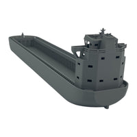 Container Ship Model – Coastal Feeder – Waterline Cut – N Scale – Gray