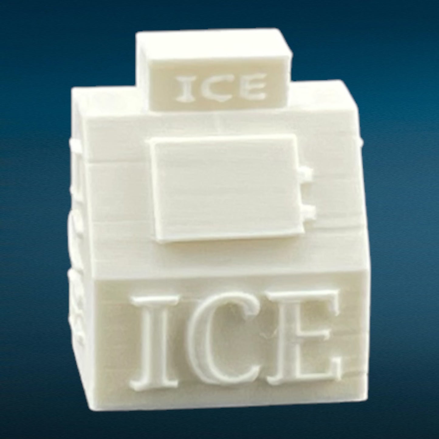 RETAIL ICE BOX ~ ICE COOLER MACHINE - O Scale 1:48 - LEER POLAR Bag Chest Block