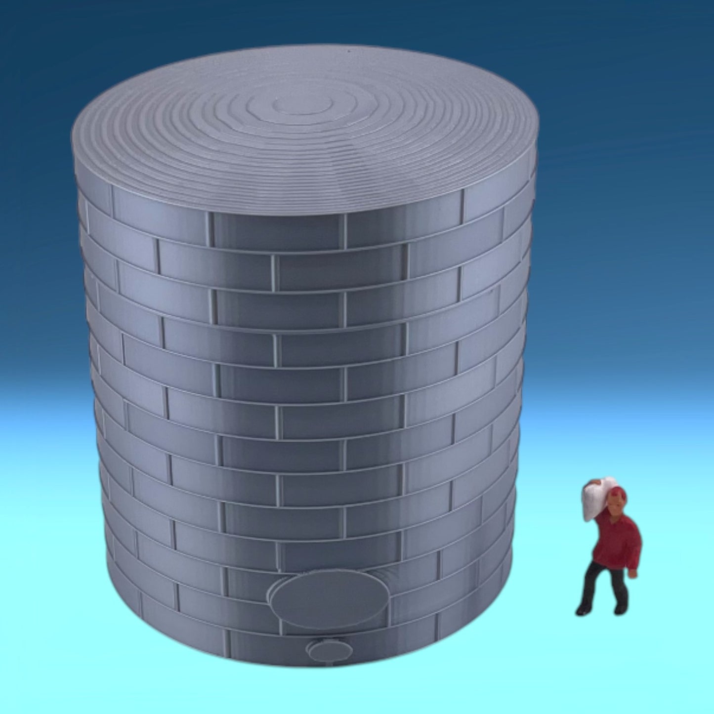 Tall Oil or Fuel Tank - TT Scale - 1:120 - Metallic Silver - 11 Sizes AVAILABLE