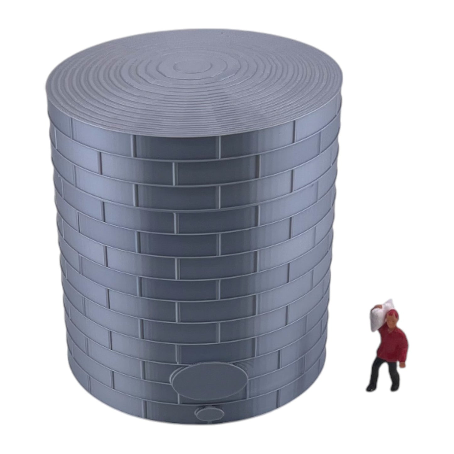 Tall Oil or Fuel Tank - TT Scale - 1:120 - Metallic Silver - 11 Sizes AVAILABLE