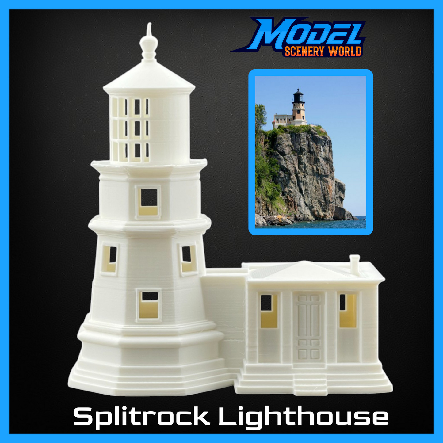 Split Rock Lighthouse - Z Scale 1:220 - White