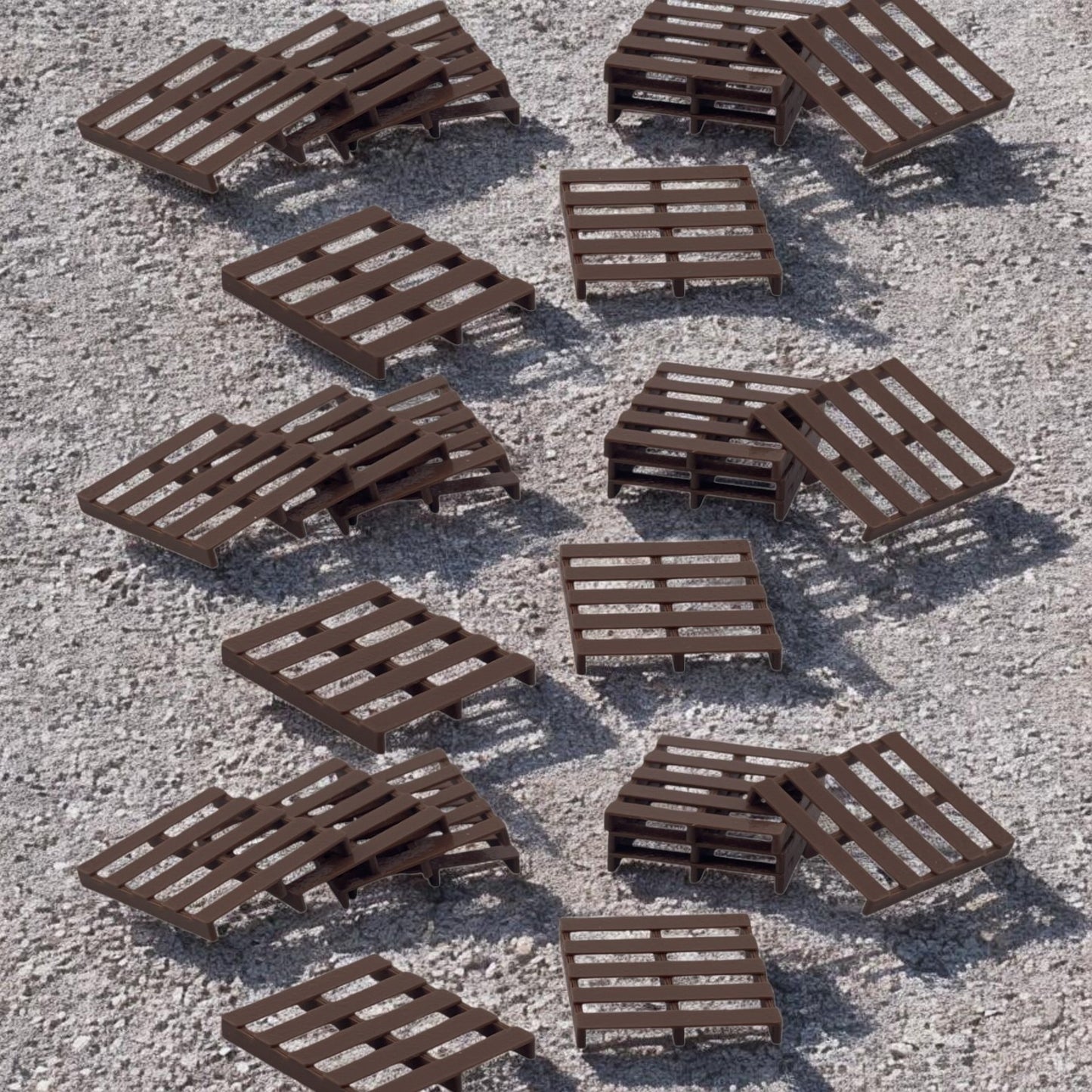 Pallets (30pk) - HO Scale 1:87 - Brown