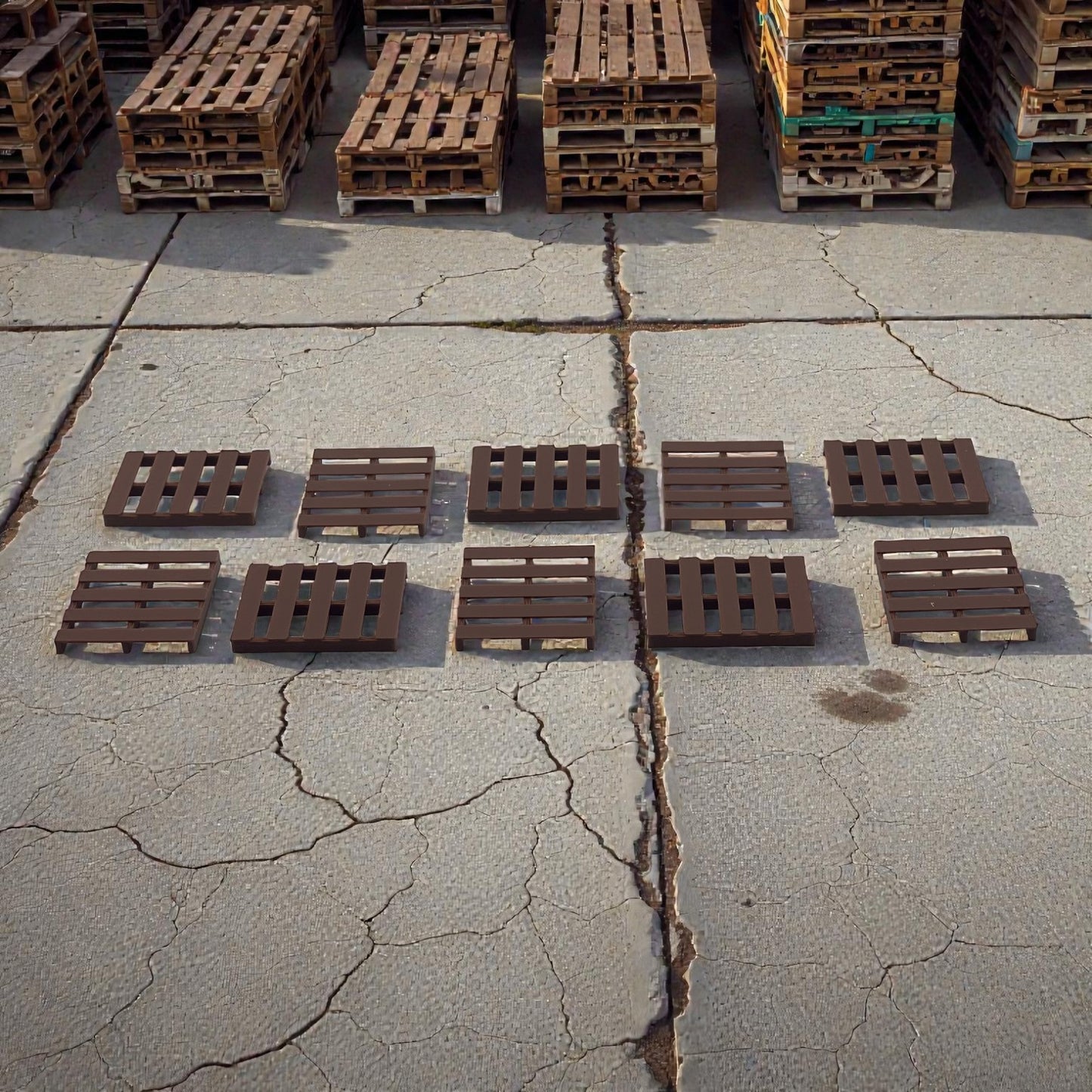 Pallets (10pk) - Z Scale 1:220 - Brown
