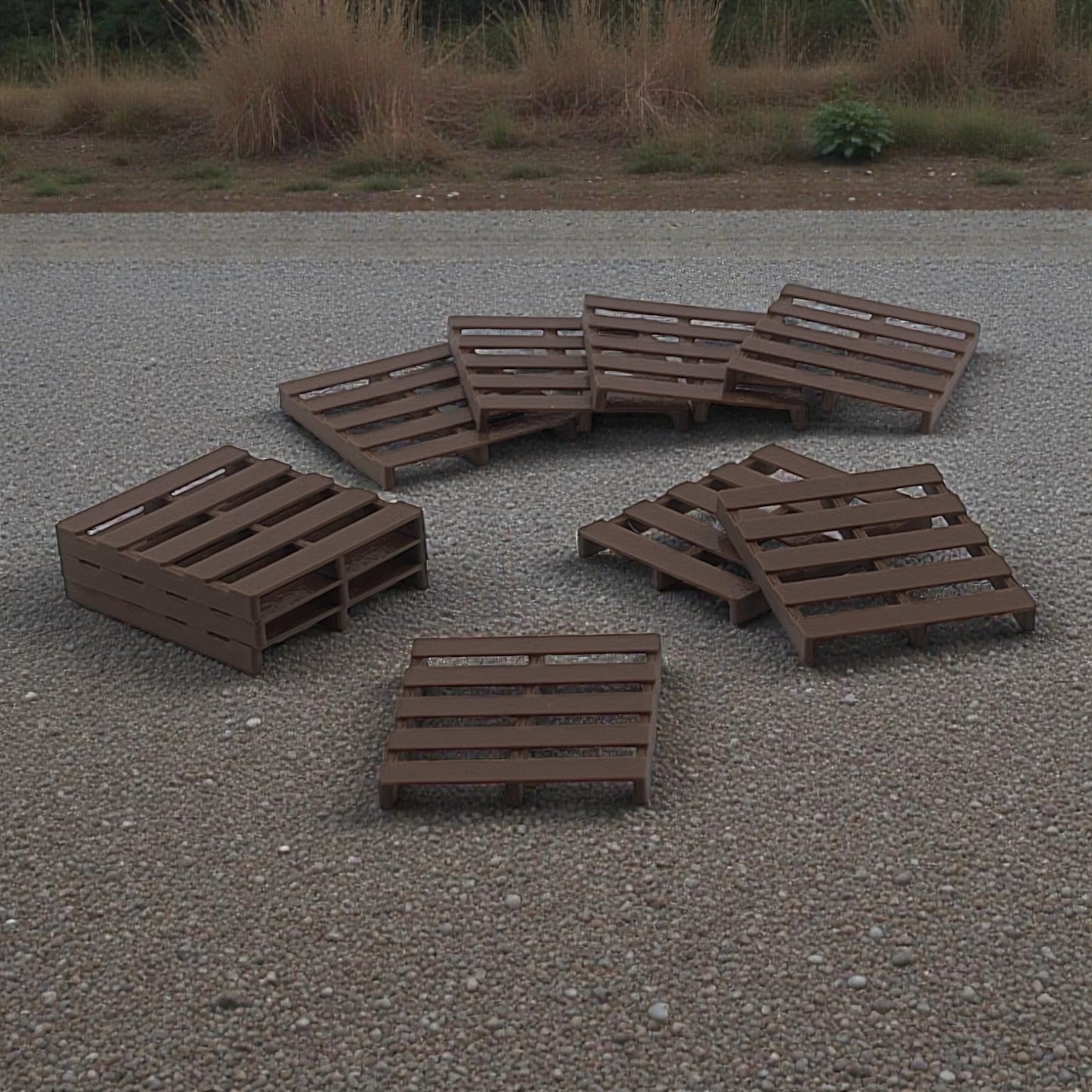 Pallets (10pk) - Z Scale 1:220 - Brown
