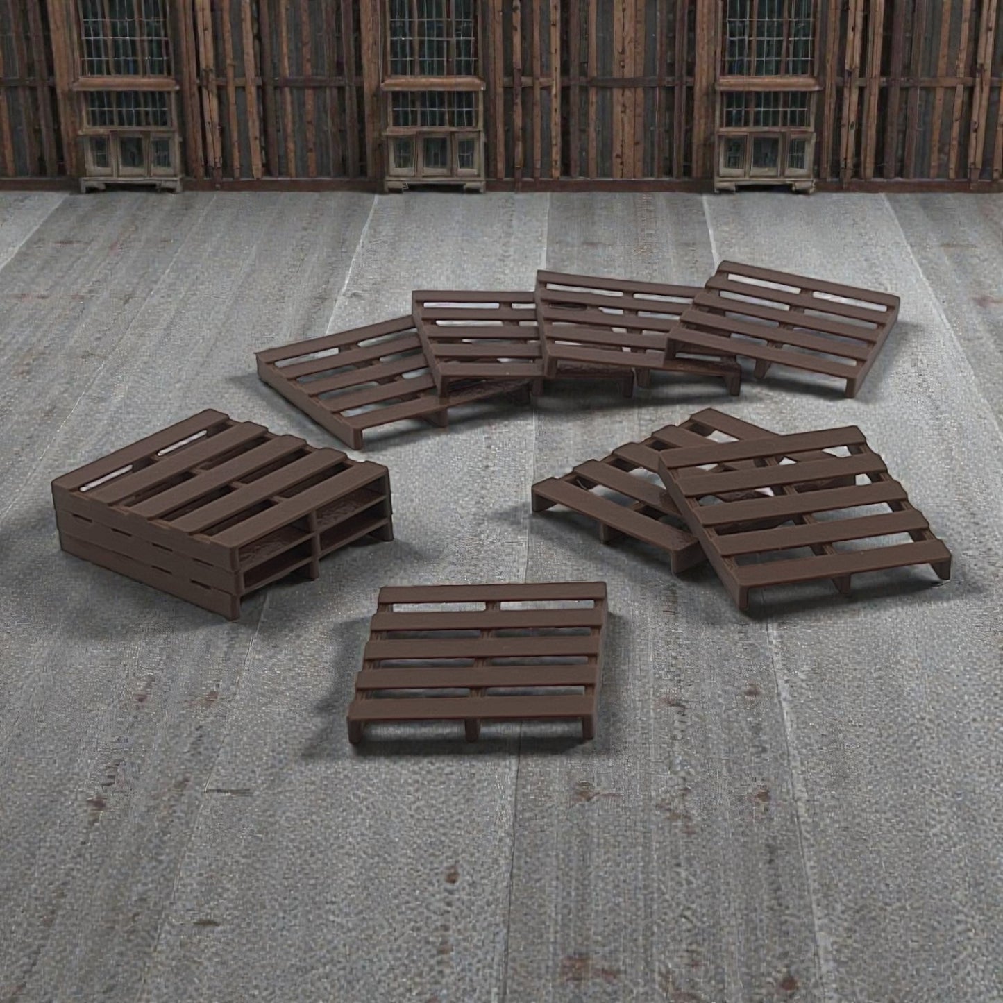 Pallets (10pk) - Z Scale 1:220 - Brown