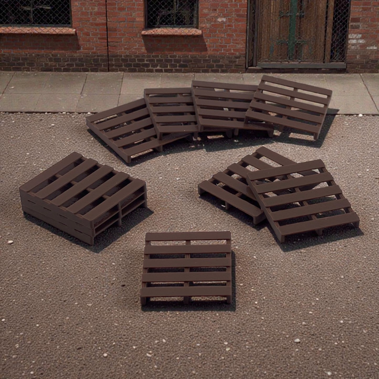 Pallets (10pk) - Z Scale 1:220 - Brown
