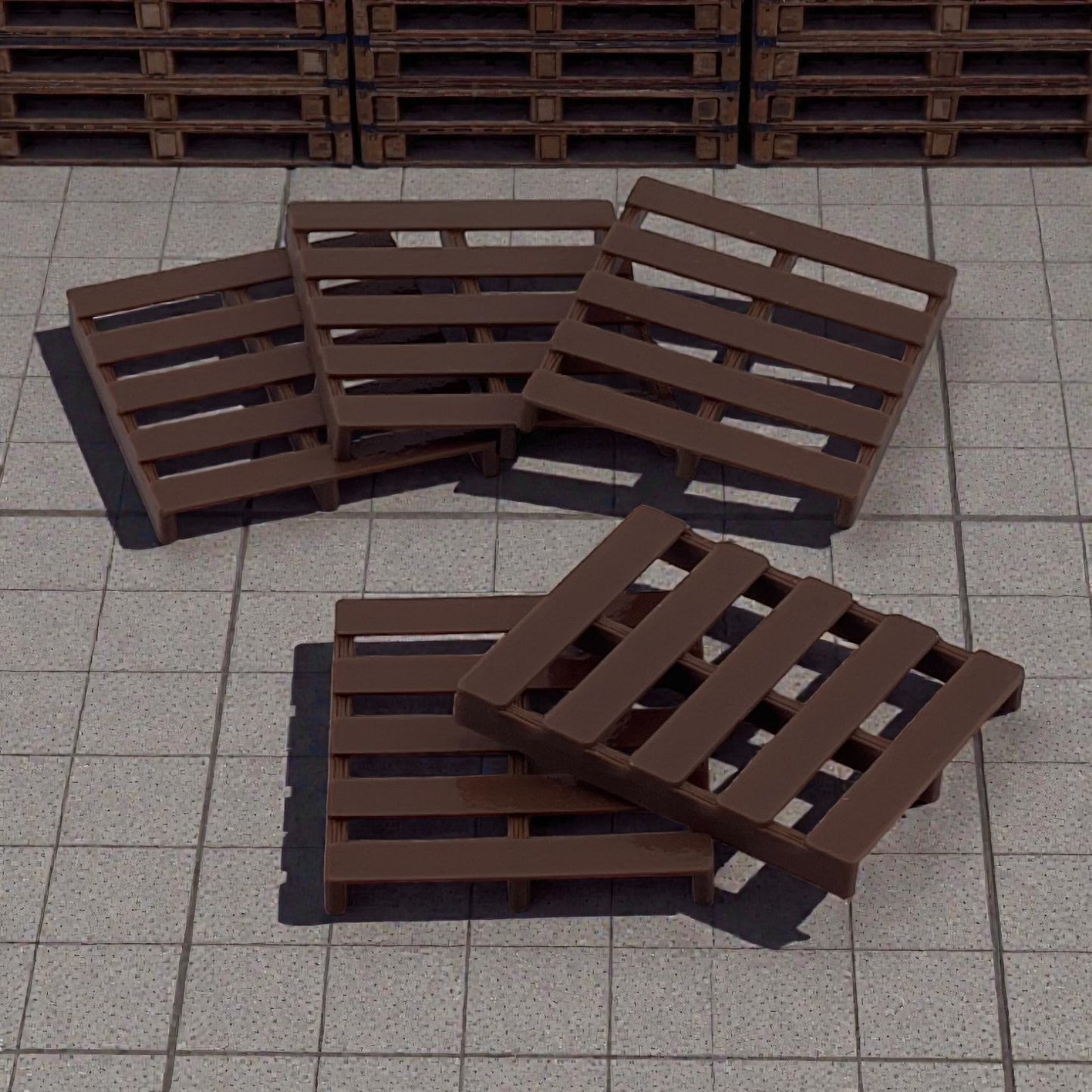 Pallets (5pk) - G Scale 1:24 - Brown