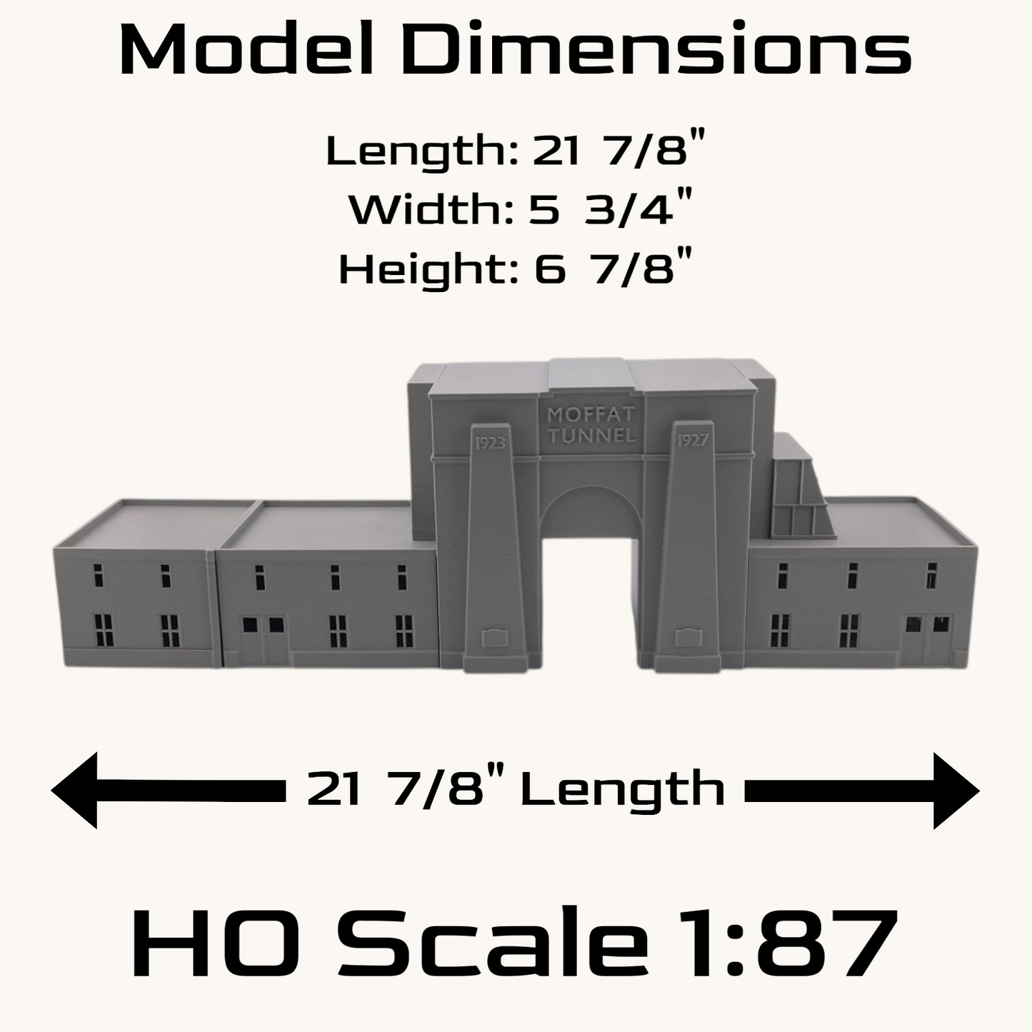 HO Scale 1:87 Moffat Tunnel East Portal Complete Structure