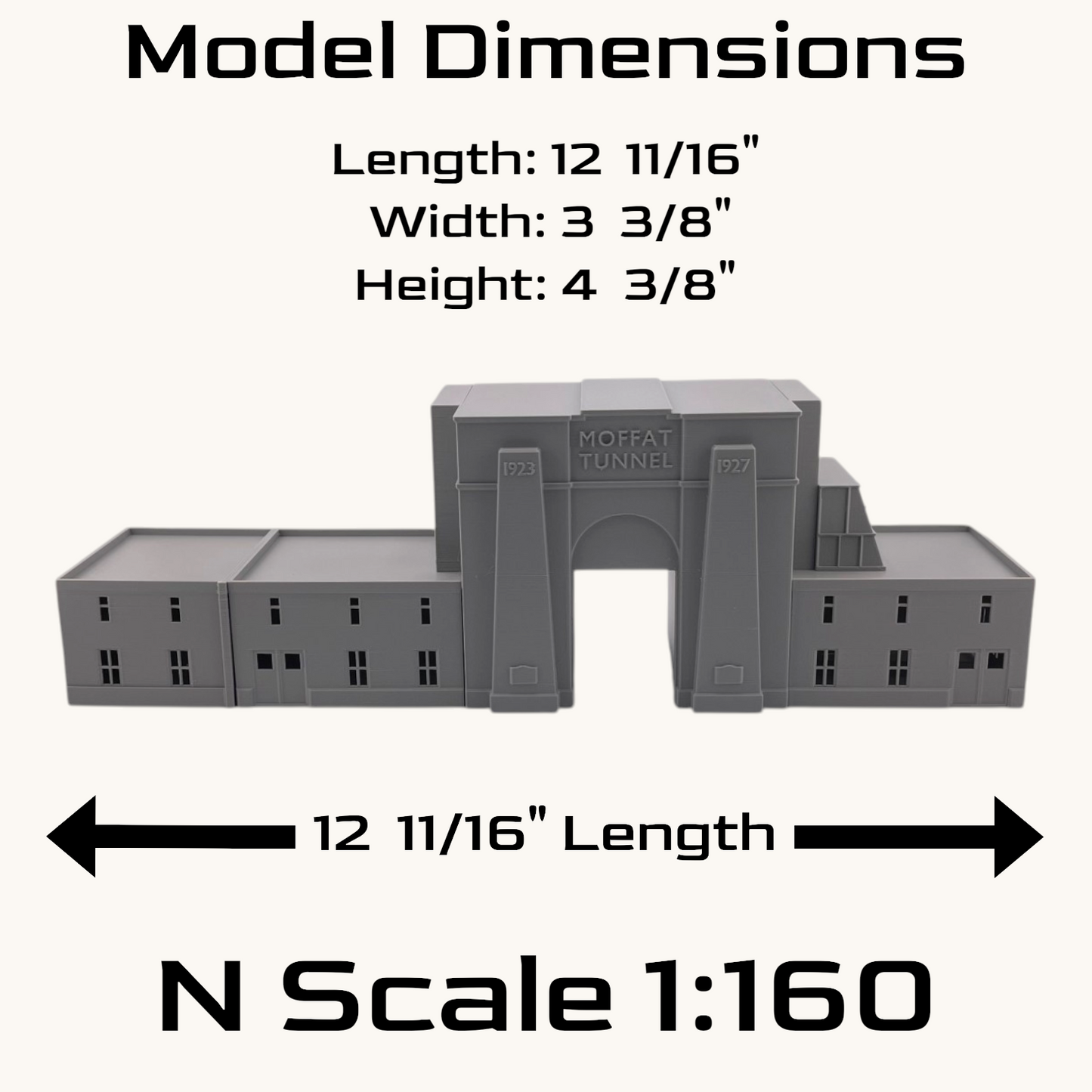 N Scale 1:160 Moffat Tunnel East Portal Complete Structure