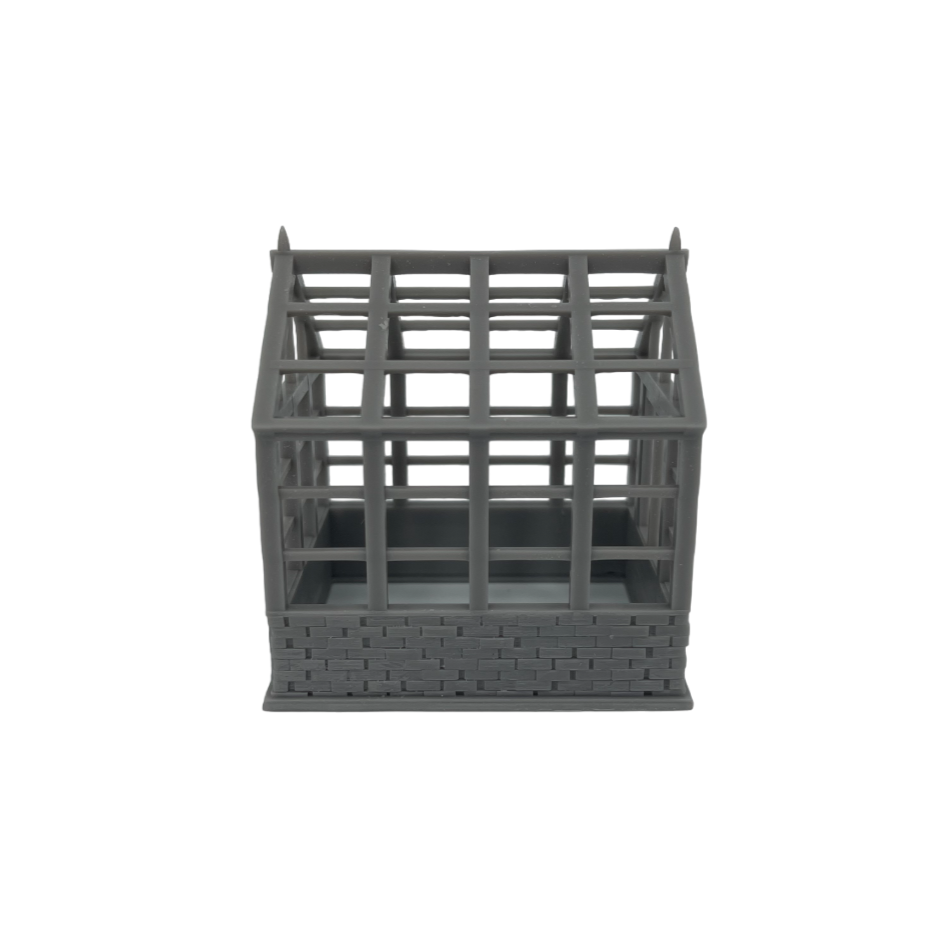 Z Scale 1:220 Greenhouse Backyard Resin Building