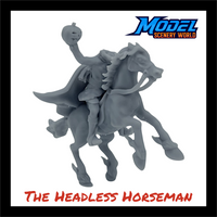 Headless Horseman and Daredevil Unpainted Scale Figure HO Scale 1:87