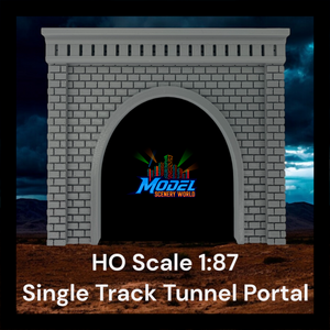 Single Track TUNNEL PORTAL CUT STONE / BRICK - HO Scale 1:87