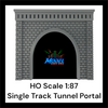 Single Track TUNNEL PORTAL CUT STONE / BRICK - HO Scale 1:87