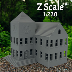 Clock Tower Town Hall or Courthouse Building - Z Scale 1:220