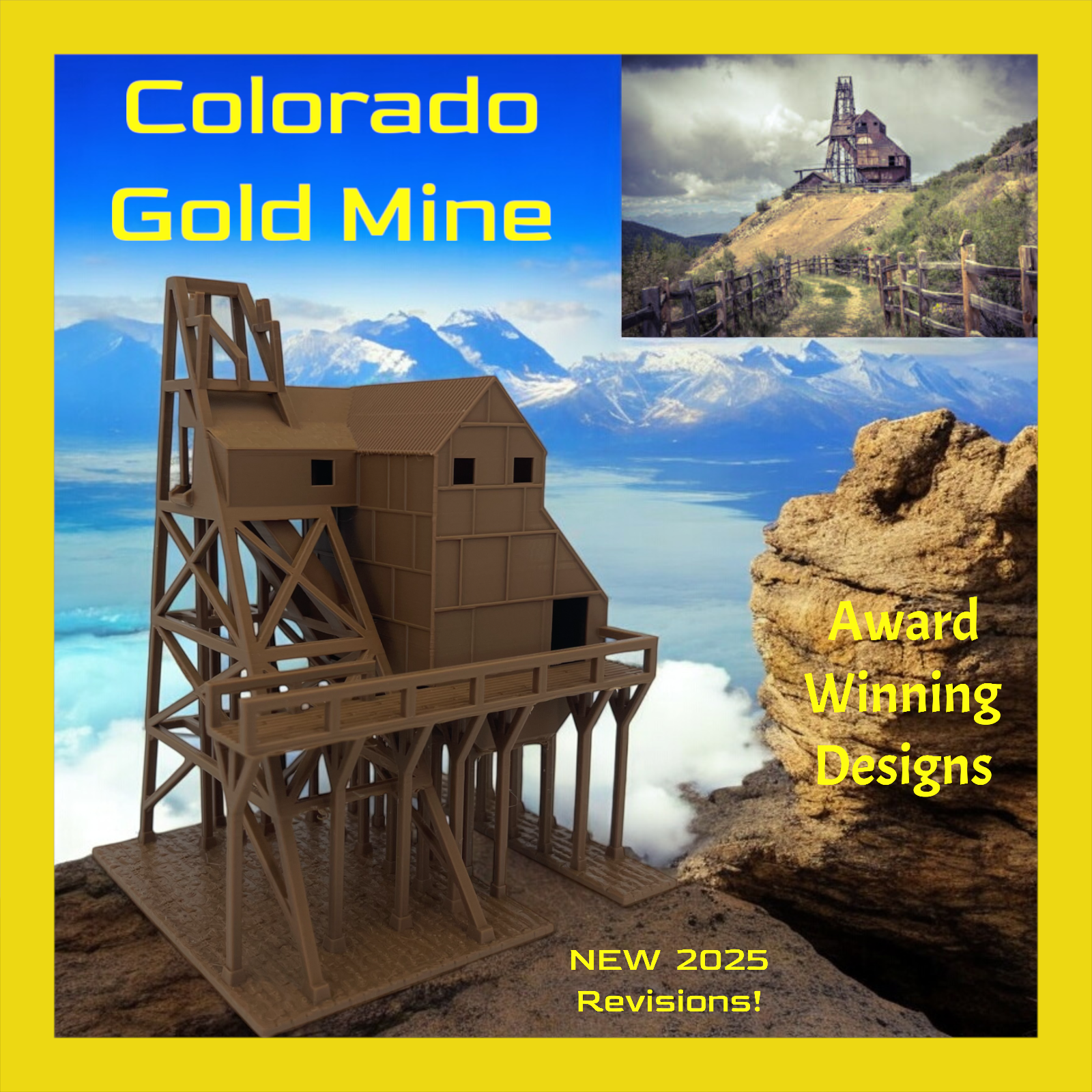 Colorado Gold Mine - Z+ Scale - Theresa Mine Model - No Assembly