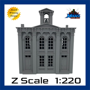 Train Station - Lincoln Gettysburg - Z Scale 1:220 - City Hall - Bell Tower