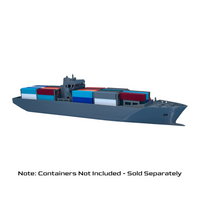 Container Ship Model – FeederMax – Waterline Cut – N Scale – Gray