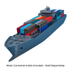 Container Ship Model – FeederMax – Waterline Cut – N Scale – Gray