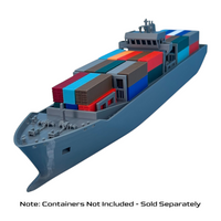 Container Ship Model – FeederMax – Waterline Cut – N Scale – Gray