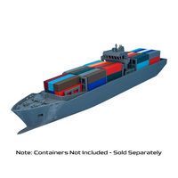 Container Ship Model – FeederMax – Waterline Cut – N Scale – Gray