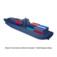 Container Ship Model – FeederMax – Waterline Cut – N Scale – Gray