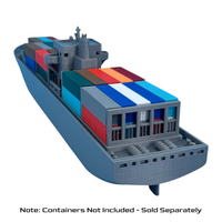 Container Ship Model – FeederMax – Waterline Cut – N Scale – Gray