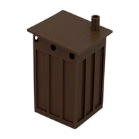 Side View - Scale Model of an Outhouse Privy by Model Scenery World