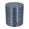 Front View - Scale Model of a Tall Oil or Fuel Tank in Metallic Silver Color by Model Scenery World