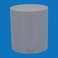 Front View - Scale Model of a Tall Oil or Fuel Tank in White Color by Model Scenery World