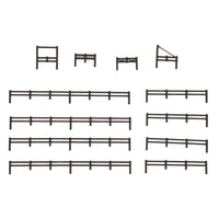 Scale Model of 2 Rail Fence 500' + 4 Gates by Model Scenery World