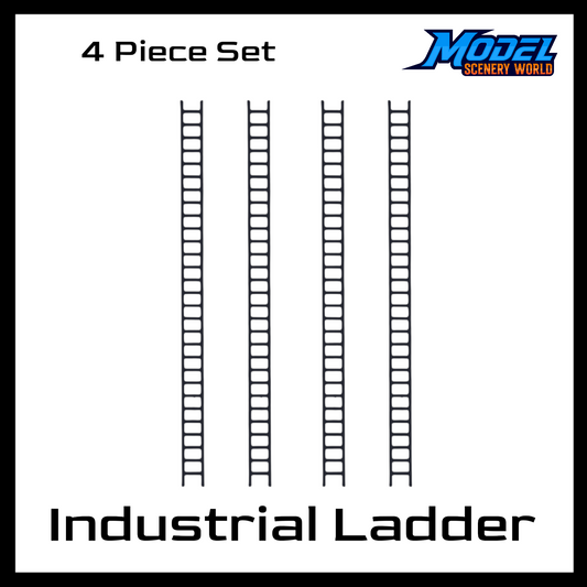 Industrial Ladder (4pcs) - S Scale 1:64 - Black
