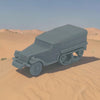 M3 Half Track Covered - HO Scale 1:87 - Gray