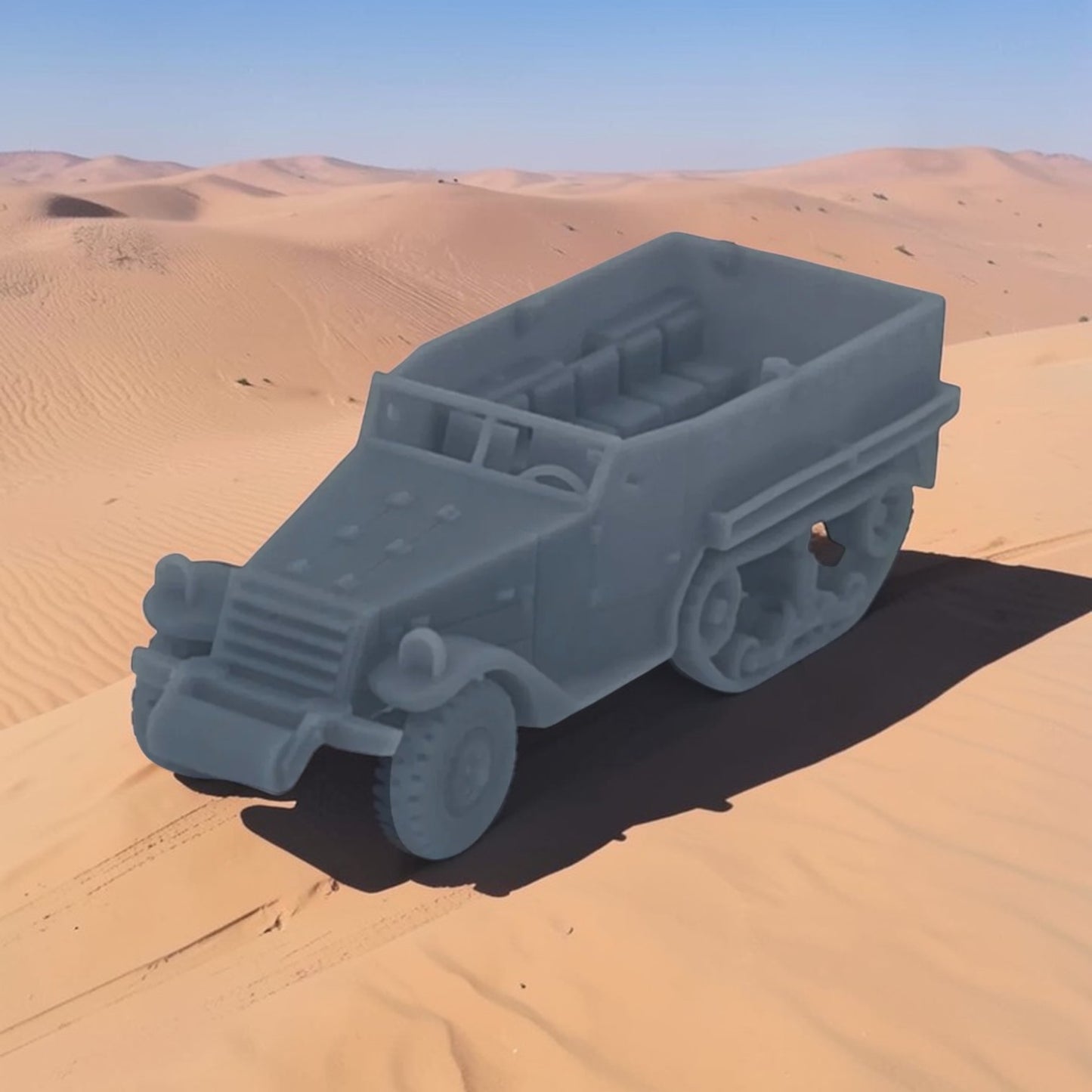 HO Scale 1:87 M3 Half Track Open Military Vehicle