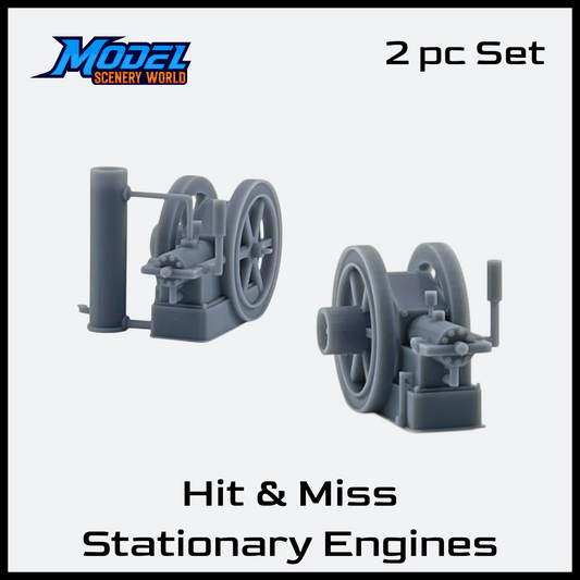 O Scale 1:48 Hit & Miss Stationary Engine Resin 2pc Set