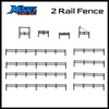 2 Rail Fence 300' + 4 Gates - HO Scale 1:87 - Brown