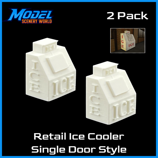 S Scale 1:64 Retail Commercial Single Door Ice Box 2pk