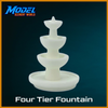 4 Tier Fountain - HO Scale 1:87 - White